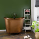Magnus 157420 48" Fairfield Hammered Copper Double Slipper Clawfoot Tub