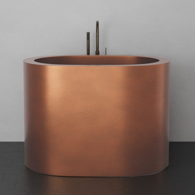 Magnus 157421 48" Fisk Antique Hammered Copper Japanese Soaking Tub - view 3