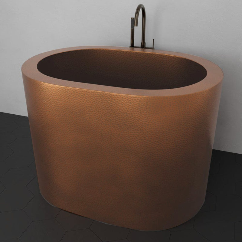 Magnus 157421 48" Fisk Antique Hammered Copper Japanese Soaking Tub - view 2