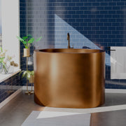 Magnus 157421 48" Fisk Antique Hammered Copper Japanese Soaking Tub