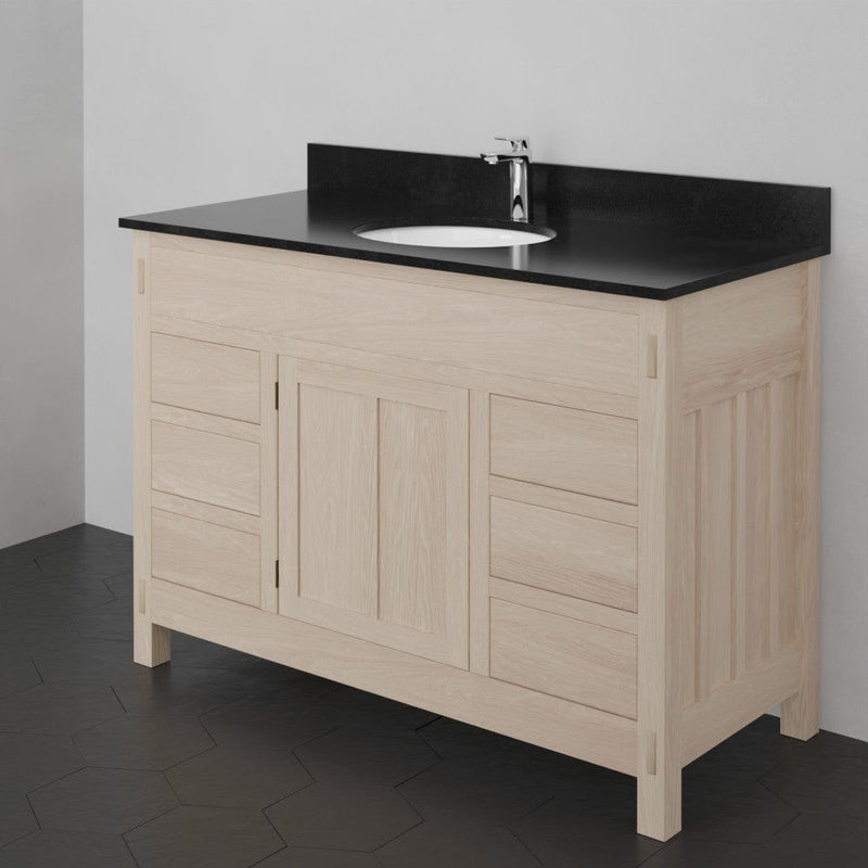 Magnus 138883 48" Mission 6 Drawer Unfinished Red Oak Vanity for Undermount Sink - Single Door - 34" Height