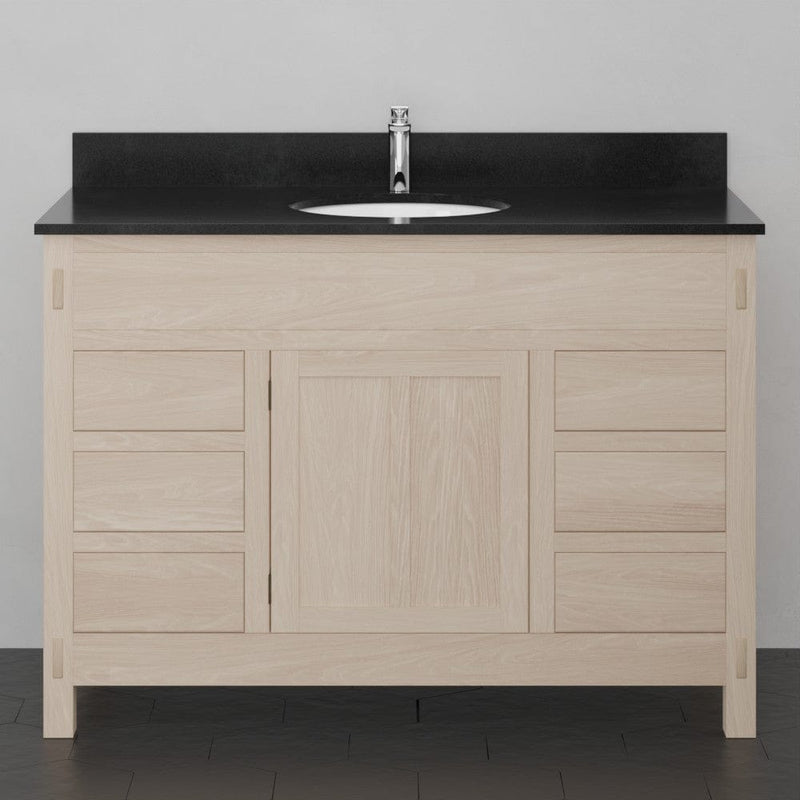 Magnus 138883 48" Mission 6 Drawer Unfinished Red Oak Vanity for Undermount Sink - Single Door - 34" Height