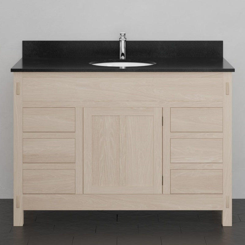 Magnus 138883 48" Mission 6 Drawer Unfinished Red Oak Vanity for Undermount Sink - Single Door - 34" Height