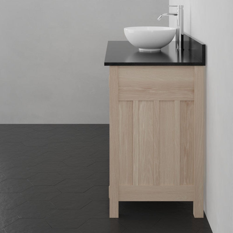 Magnus 138871 48" Mission 6 Drawer Unfinished Red Oak Vanity for Vessel Sink - Double Door - 34" Height