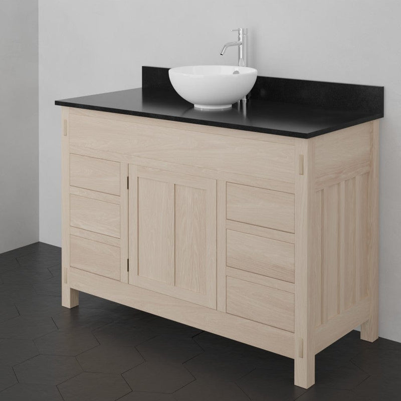 Magnus 138887 48" Mission 6 Drawer Unfinished Red Oak Vanity for Vessel Sink - Single Door - 34" Height