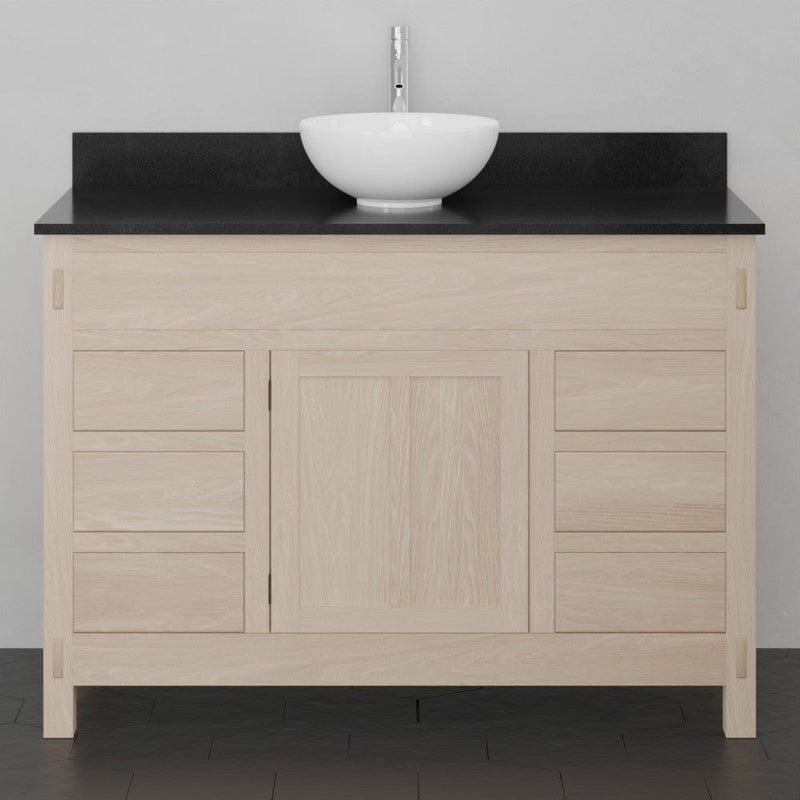Magnus 138887 48" Mission 6 Drawer Unfinished Red Oak Vanity for Vessel Sink - Single Door - 34" Height