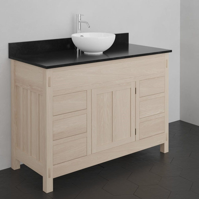 Magnus 138887 48" Mission 6 Drawer Unfinished Red Oak Vanity for Vessel Sink - Single Door - 34" Height