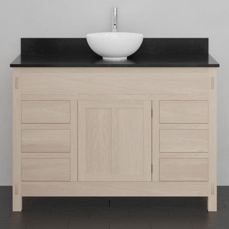 Magnus 138887 48" Mission 6 Drawer Unfinished Red Oak Vanity for Vessel Sink - Single Door - 34" Height