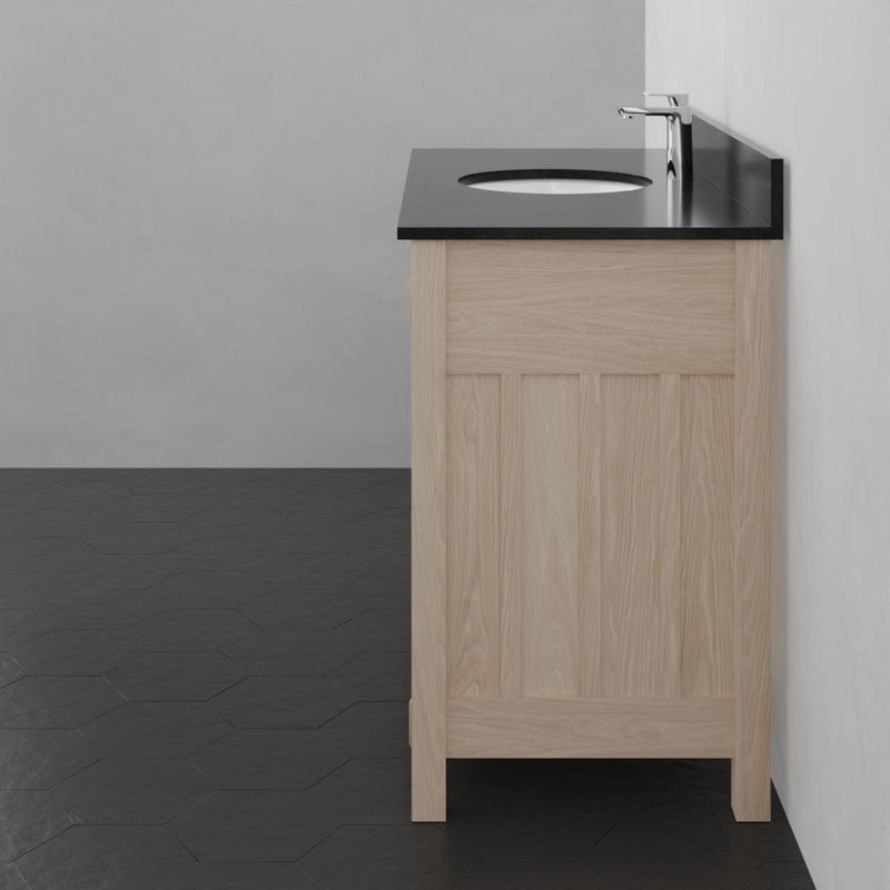 Magnus 138859 48" Mission 7 Drawer Unfinished Red Oak Vanity for Undermount Sink - 34" Height