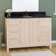 Magnus 138859 48" Mission 7 Drawer Unfinished Red Oak Vanity for Undermount Sink