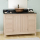 Magnus 138863 48" Mission 7 Drawer Unfinished Red Oak Vanity for Vessel Sink