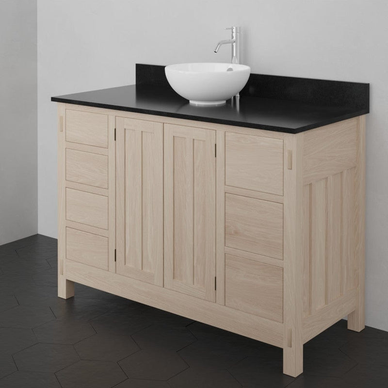 Magnus 138863 48" Mission 7 Drawer Unfinished Red Oak Vanity for Vessel Sink - 34" Height