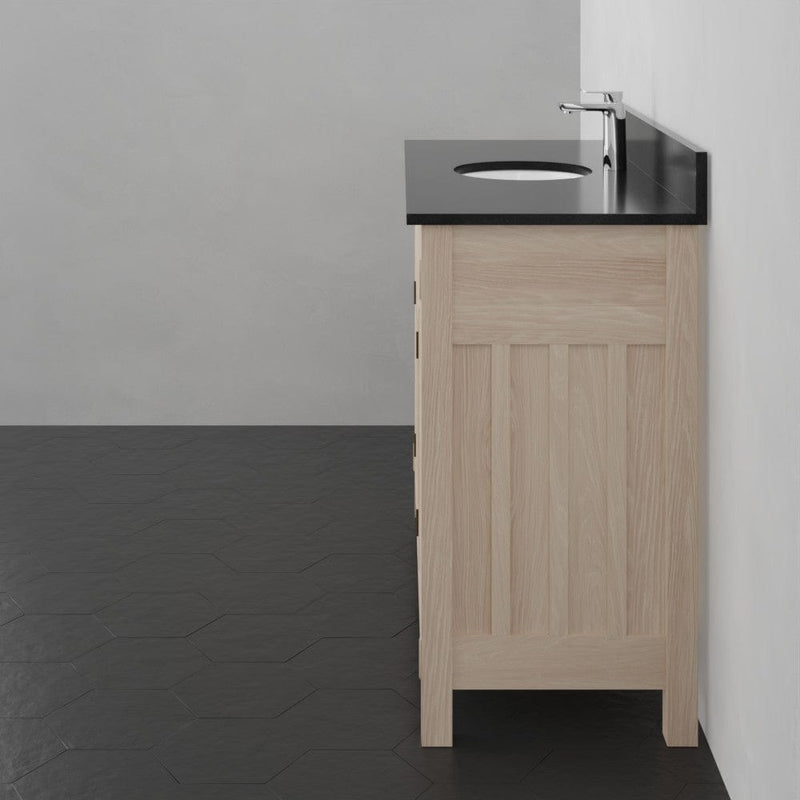 Magnus 138875 48" Narrow Mission 6 Drawer Unfinished Red Oak Vanity for Undermount Sink - 34" Height