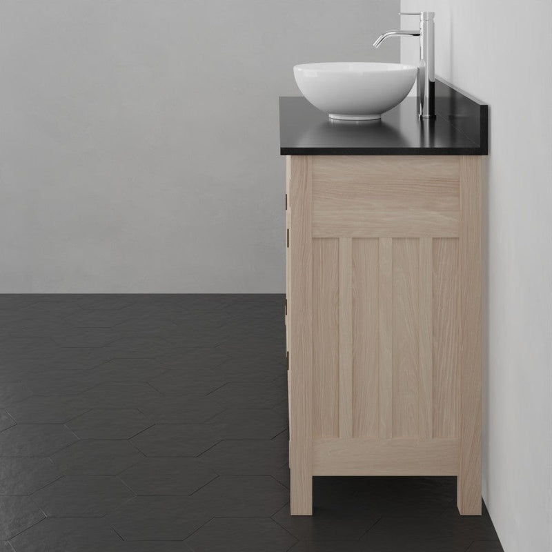 Magnus 138879 48" Narrow Mission 6 Drawer Unfinished Red Oak Vanity for Vessel Sink - 34" Height