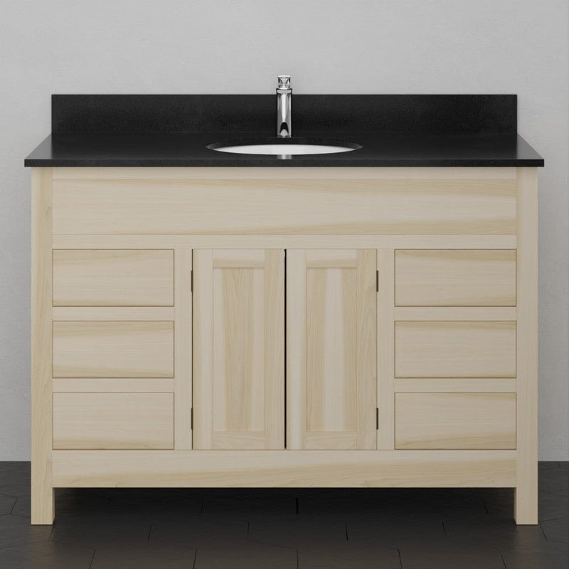 Magnus 156816 48" Unpainted Shaker Style Poplar Wood Vanity for Undermount Sink - 34" Height
