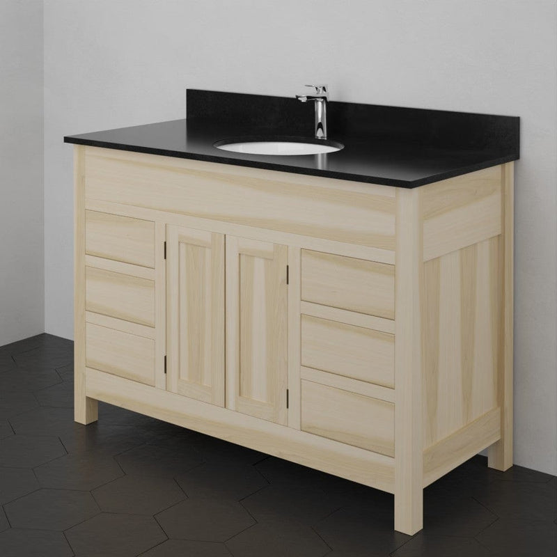 Magnus 156816 48" Unpainted Shaker Style Poplar Wood Vanity for Undermount Sink - 34" Height