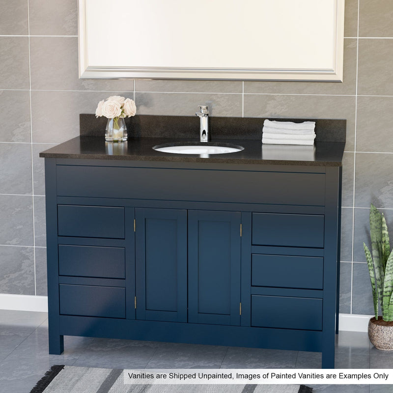 Magnus 156816 48" Unpainted Shaker Style Poplar Wood Vanity for Undermount Sink - 34" Height