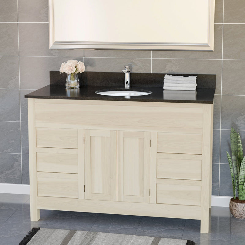 Magnus 156816 48" Unpainted Shaker Style Poplar Wood Vanity for Undermount Sink - 34" Height