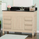 Magnus 148485 48" Vippis Unfinished 6 Drawer Red Oak Raised Panel Vanity for Undermount Sink