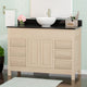 Magnus 148505 48" Vippis Unfinished 6 Drawer Red Oak Raised Panel Vanity for Vessel Sink