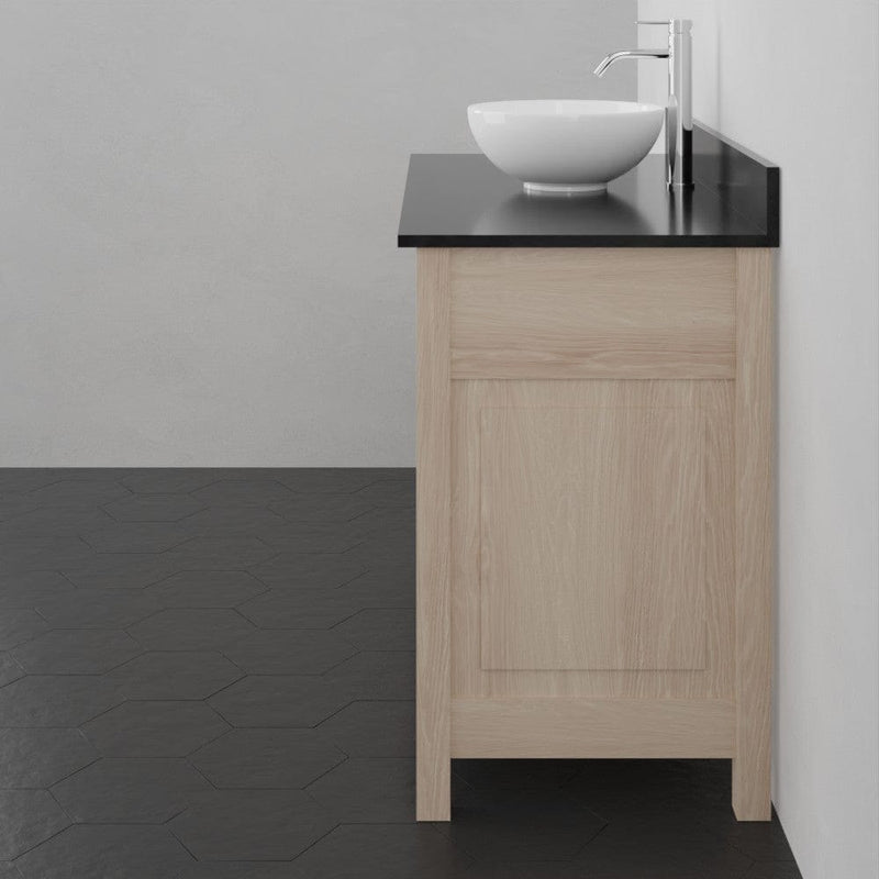 Magnus 148505 48" Vippis Unfinished 6 Drawer Red Oak Raised Panel Vanity for Vessel Sink - 34" Height