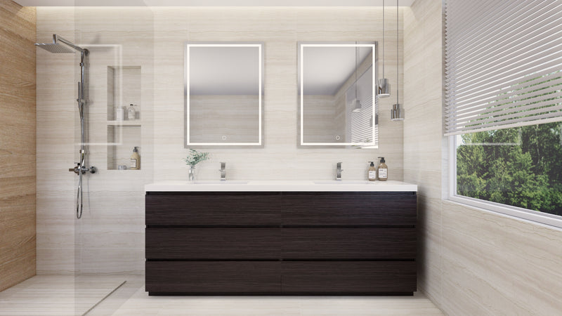 Moreno Bath FSANG84D Angeles 84" Freestanding Bathroom Vanity Set with Double Reinforced Acrylic Sinks - view 14