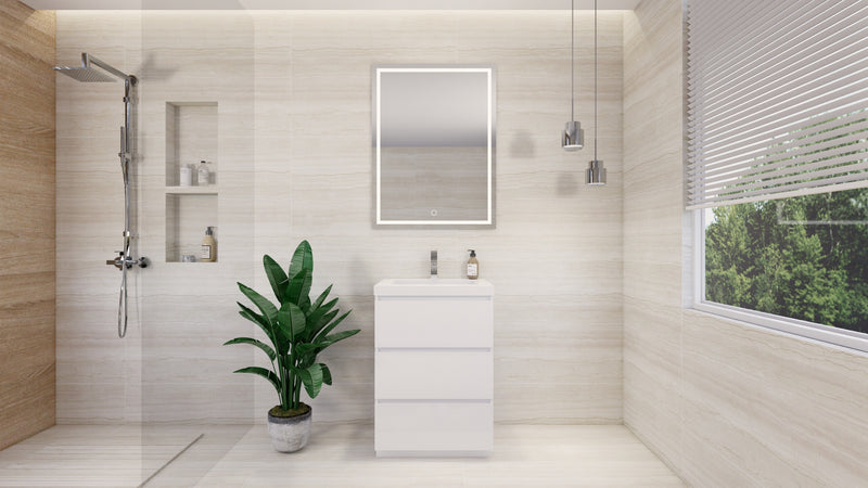 Moreno Bath FSANG24 Angeles 24" Freestanding Bathroom Vanity Set with Reinforced Acrylic Sink - view 12