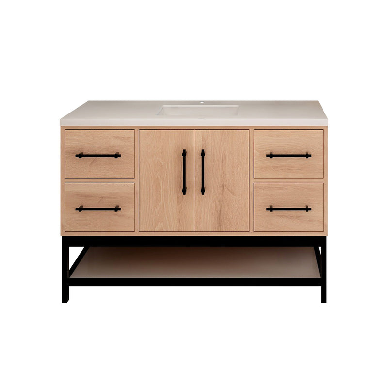 Moreno Bath VICTORIA-FM Victoria Freestanding Open Shelf Bathroom Vanity 24" - 84"