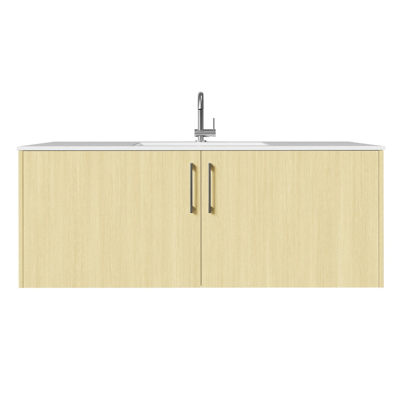 Cutler FV BK LAGO48 Bekka 48" Wall Mount Single Sink Cultured Marble Top Modern Bathroom Vanity - Lago