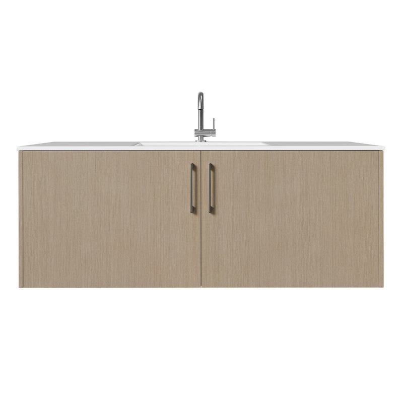 Cutler FV BK FLAVIA48 Bekka 48" Wall Mount Single Sink Cultured Marble Top Modern Bathroom Vanity - Flavia