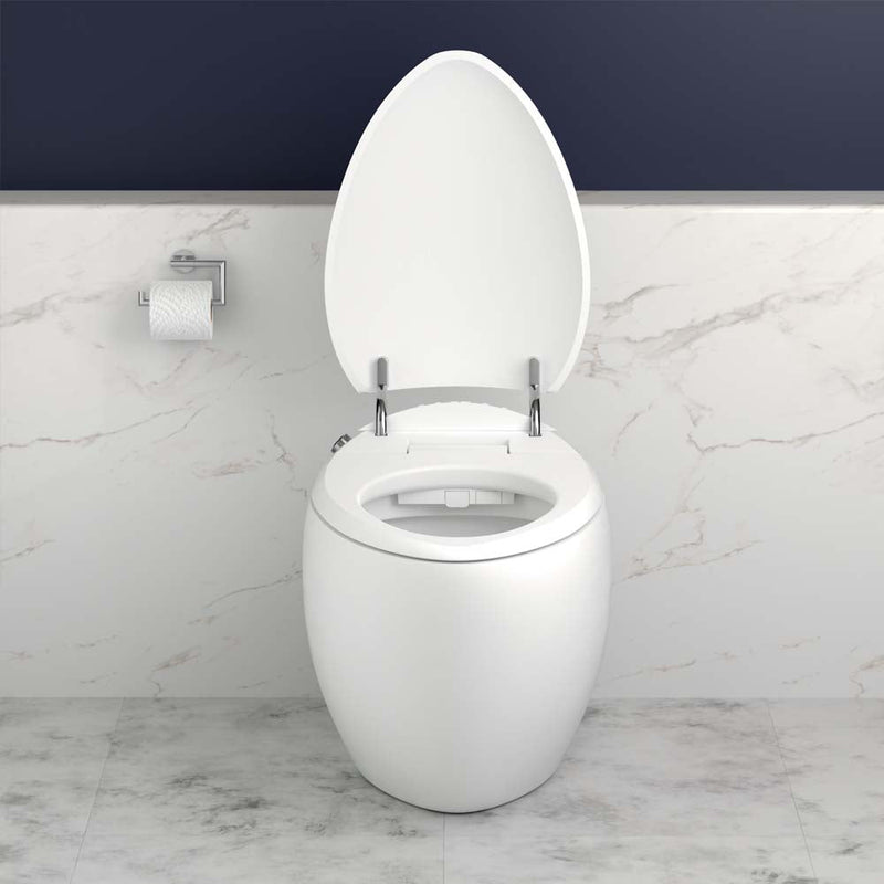 Trone STY1 Neoluxe Smart Bidet Toilet with Voice Control, ToeTouch, Auto Open and Close Lid and Heated Seat - Classic White - view 4