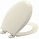 Bemis Round Enameled Wood Toilet Seat in Biscuit with Easy-Clean & Change Hinge