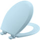 Bemis Round Enameled Wood Toilet Seat in Dresden Blue with Easy-Clean & Change Hinge