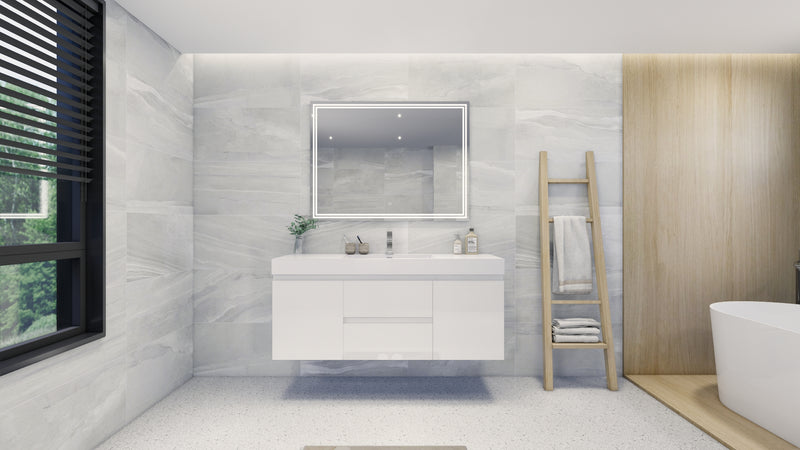 Moreno Bath FORTUNE60S Fortune 60" Floating Bathroom Vanity Set with Reinforced Acrylic Single Sink Top - view 11