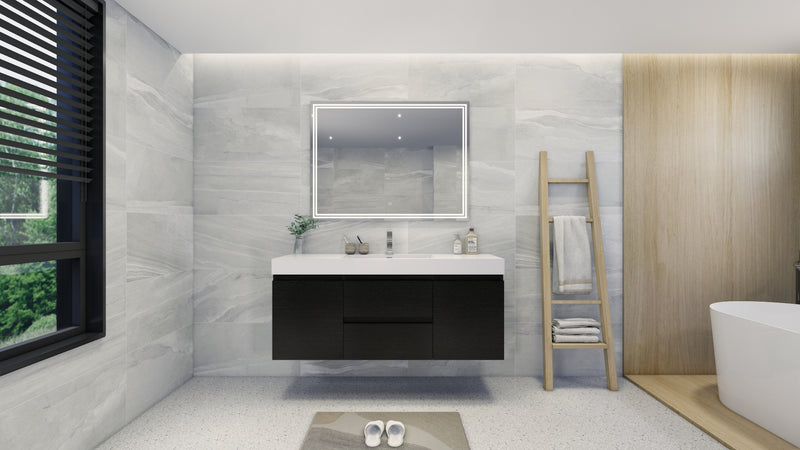 Moreno Bath FORTUNE60S Fortune 60" Floating Bathroom Vanity Set with Reinforced Acrylic Single Sink Top - view 12