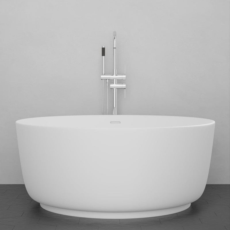 Magnus 136354 51" Garrison Solid Surface Stone Resin Freestanding Bathtub