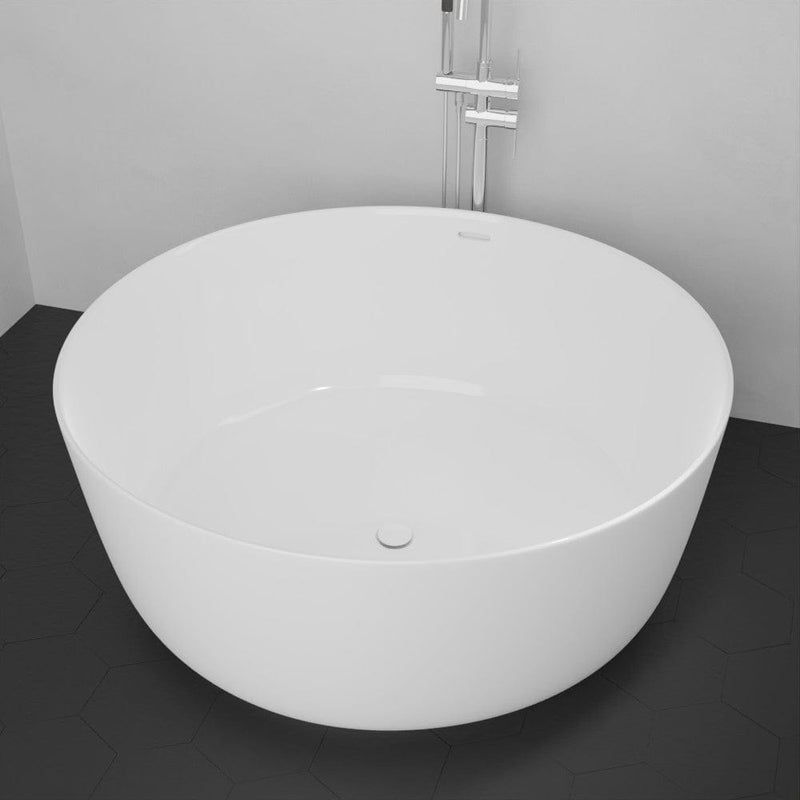 Magnus 136354 51" Garrison Solid Surface Stone Resin Freestanding Bathtub