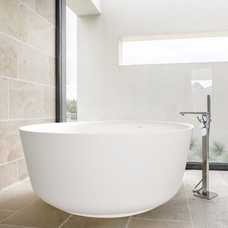 Magnus 136354 51" Garrison Solid Surface Stone Resin Freestanding Bathtub