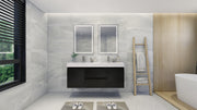 Moreno Bath FORTUNE60D Fortune 60" Floating Bathroom Vanity Set with Reinforced Acrylic Double Sink Top - view 12
