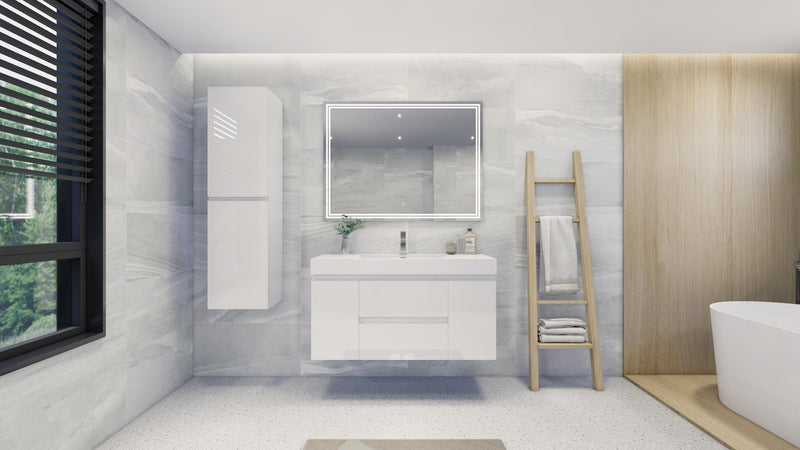 Moreno Bath FORTUNE48S Fortune 48" Floating Bathroom Vanity Set with Reinforced Acrylic Single Sink Top - view 11