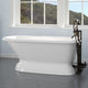 Magnus 132444 54" Conary Cast Iron Roll-Top Tub with Pedestal and Tap Deck