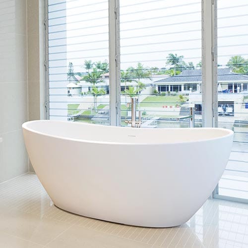Magnus 110086 56" Bandon Solid Surface Stone Resin Freestanding Bathtub
