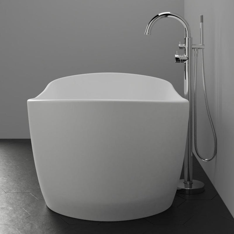 Magnus 110086 56" Bandon Solid Surface Stone Resin Freestanding Bathtub