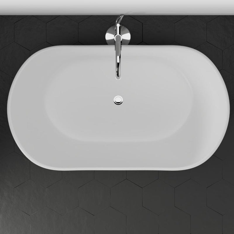 Magnus 110086 56" Bandon Solid Surface Stone Resin Freestanding Bathtub