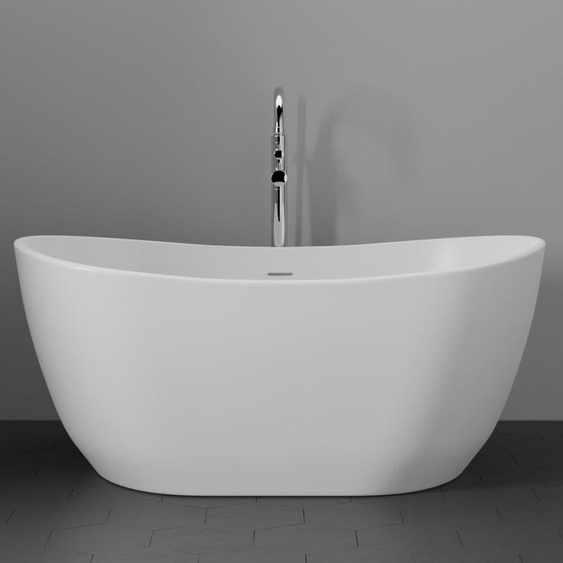 Magnus 110086 56" Bandon Solid Surface Stone Resin Freestanding Bathtub