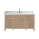 Altair 567060S-NK-GW-NM Cerrito 60" Natural Oak Freestanding Single Sink Bathroom Vanity with Grain White Engineered Stone Top