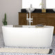 Magnus 141924 59" Narmey Solid Surface Stone Resin Freestanding Bathtub