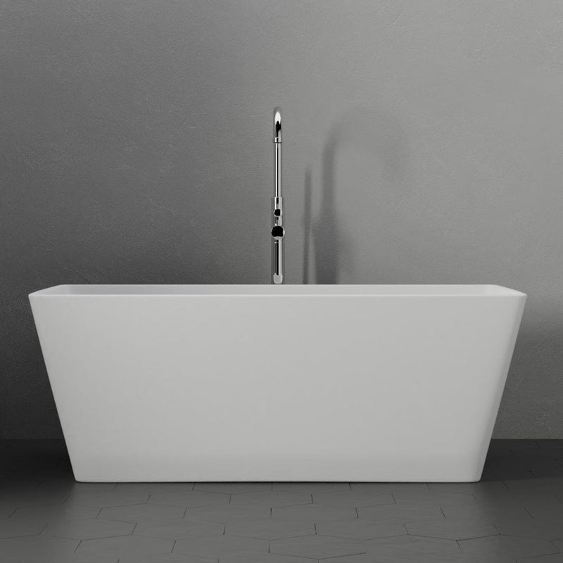 Magnus 110065 59" Platora Solid Surface Stone Resin Freestanding Bathtub
