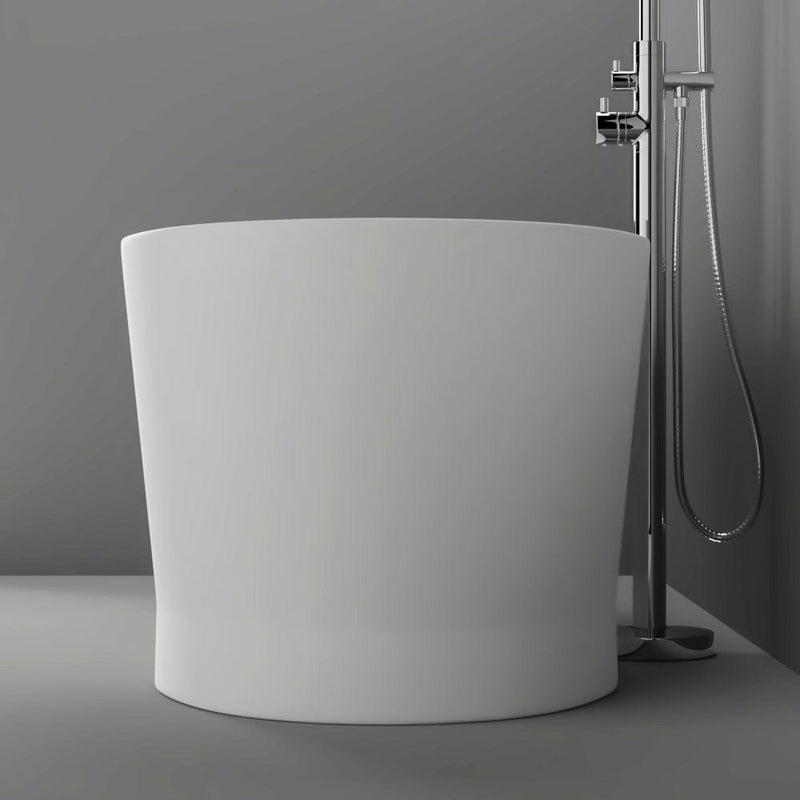 Magnus 110084 59" Sutherlin Solid Surface Stone Resin Freestanding Bathtub
