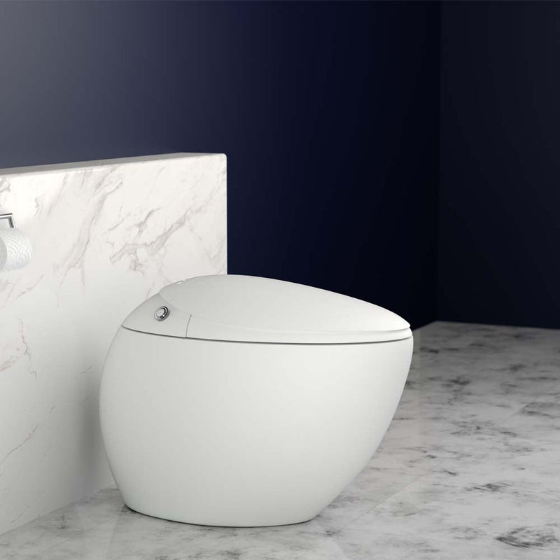 Trone STY1 Neoluxe Smart Bidet Toilet with Voice Control, ToeTouch, Auto Open and Close Lid and Heated Seat - Classic White - view 5